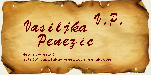 Vasiljka Penezić vizit kartica